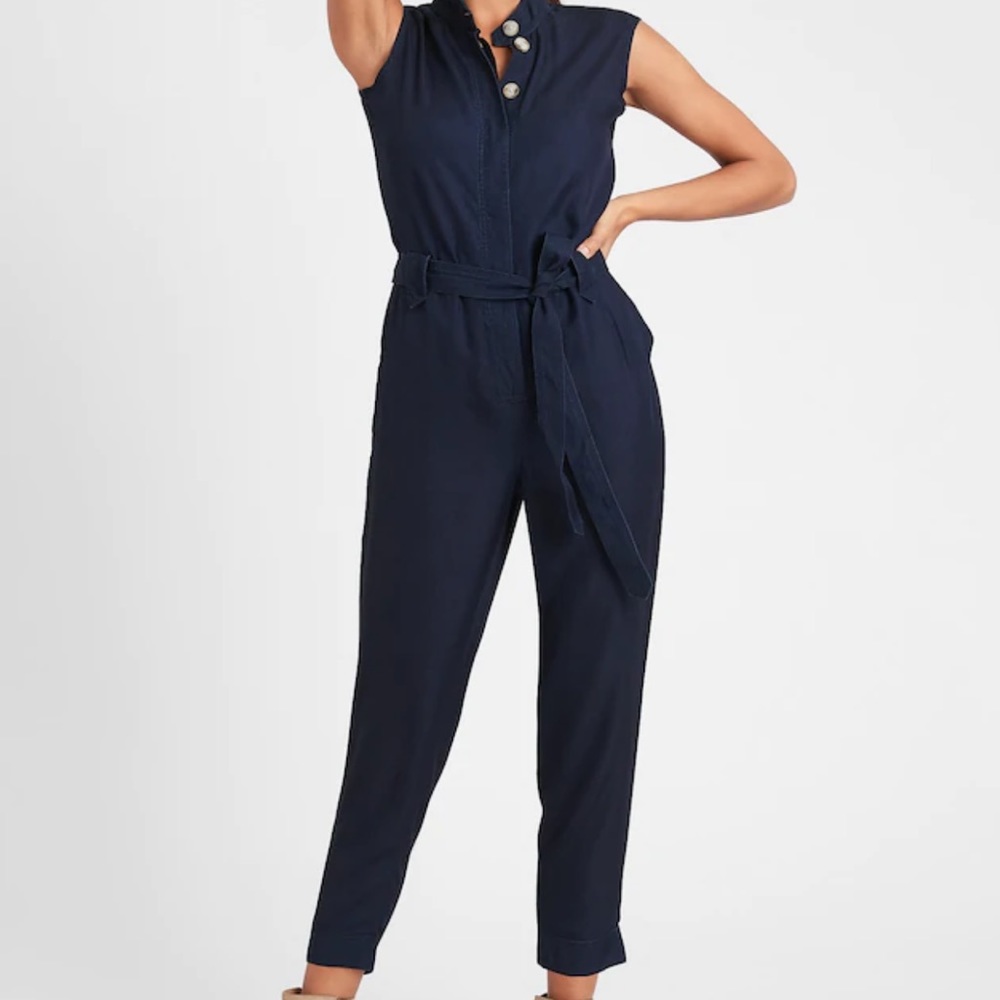 Banana Republic Chambray Utility Jumpsuit